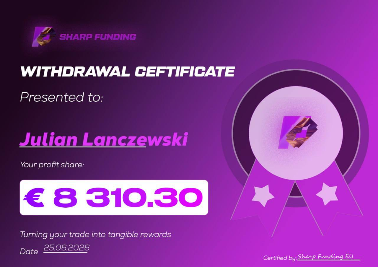 Julian Lanczewski — zweryfikowane potwierdzenie wypłaty € 8 310,30 z konta symulowanego